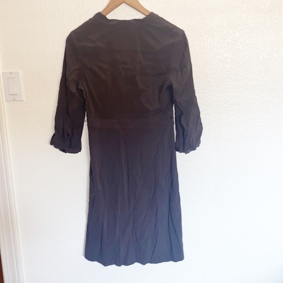 Classiques.Entier Brown 3/4 Length Sleeve Business Casual Dress - Picture 11 of 12